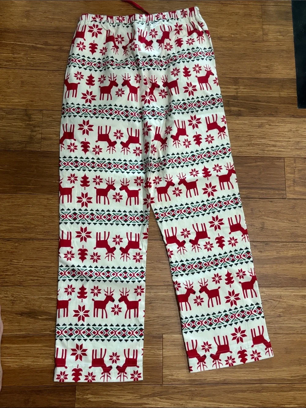 NWOT Hanna Andersson Christmas Reindeer Pajama Pants 100% Cotton Size S